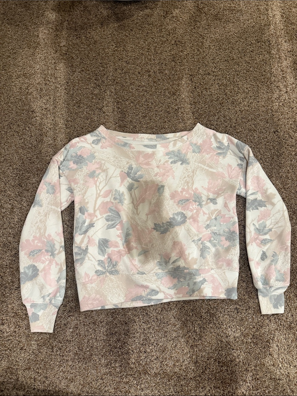 abercrombie kids Floral Crewneck Sweater - Pink & Gray
